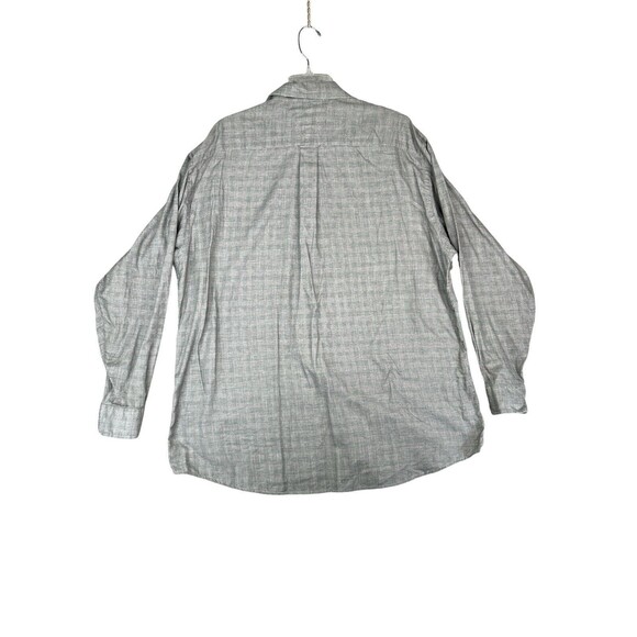 Vtg Tommy Hilfiger Shirt Men's Sz 16.5 35 Gray Long Sleeve Windowpane Pattern - Picture 5 of 7